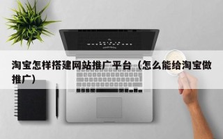 平邑淘宝怎样搭建网站推广平台（怎么能给淘宝做推广）